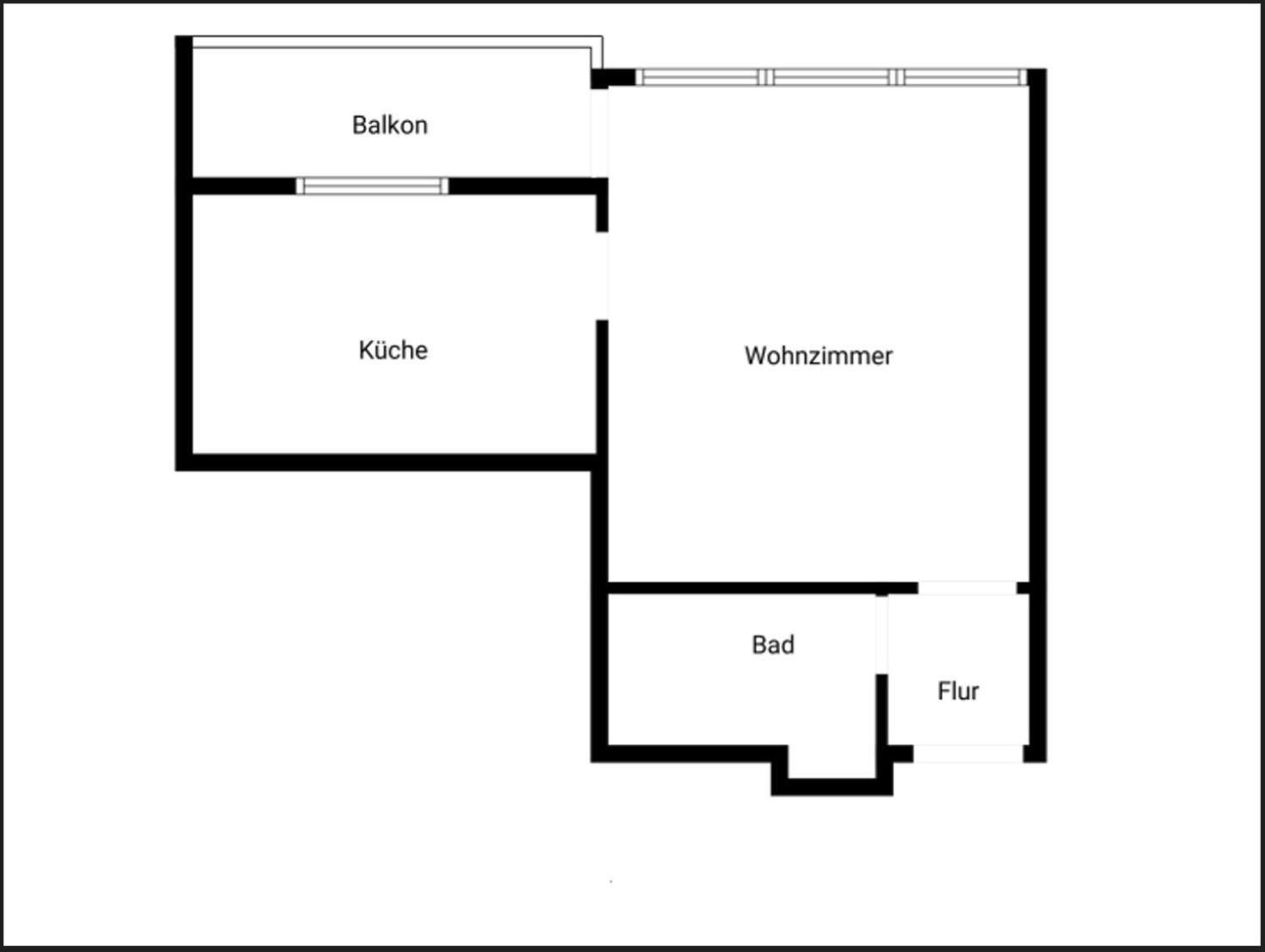 Appartement 1 Zi. Wohnung, 34m², Parken, Messe Dus *